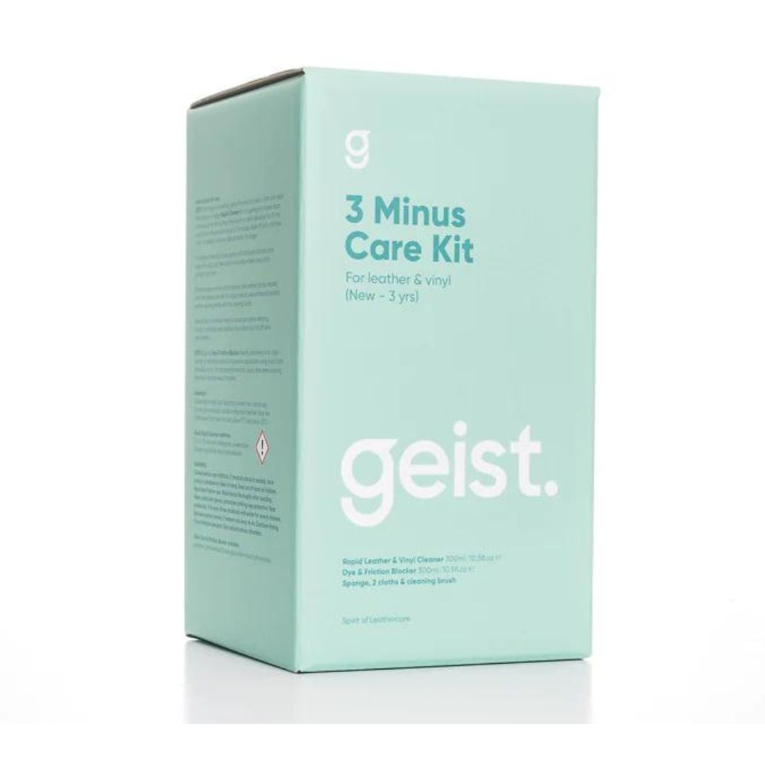 Geist 3 Minus Care Kit for Leather & Vinyl (New Leather 0-3 yrs)-Leather Coating-Geist-3 Minus Care Kit-Detailing Shed