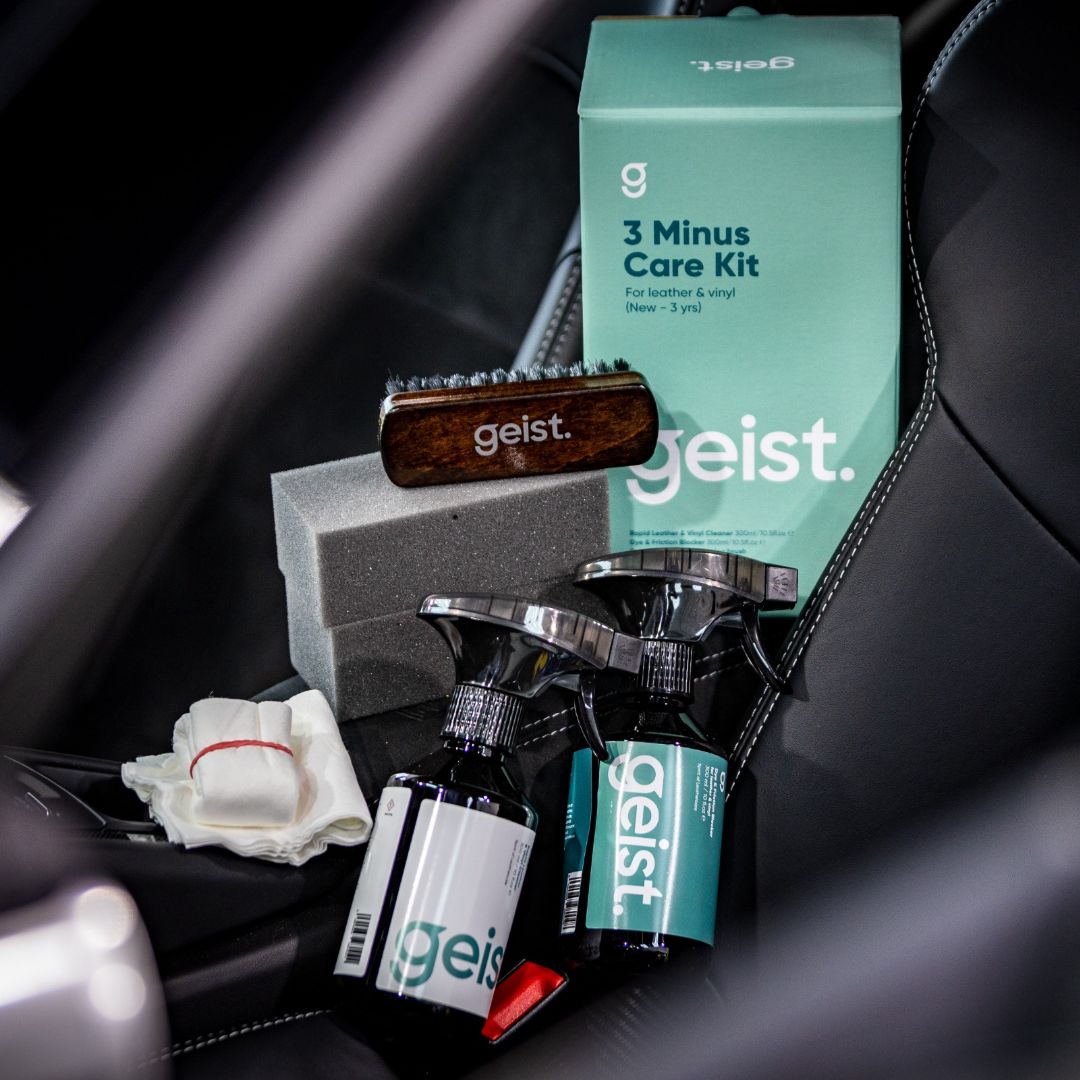 Geist 3 Minus Care Kit for Leather & Vinyl (New Leather 0-3 yrs)-Leather Coating-Geist-3 Minus Care Kit-Detailing Shed