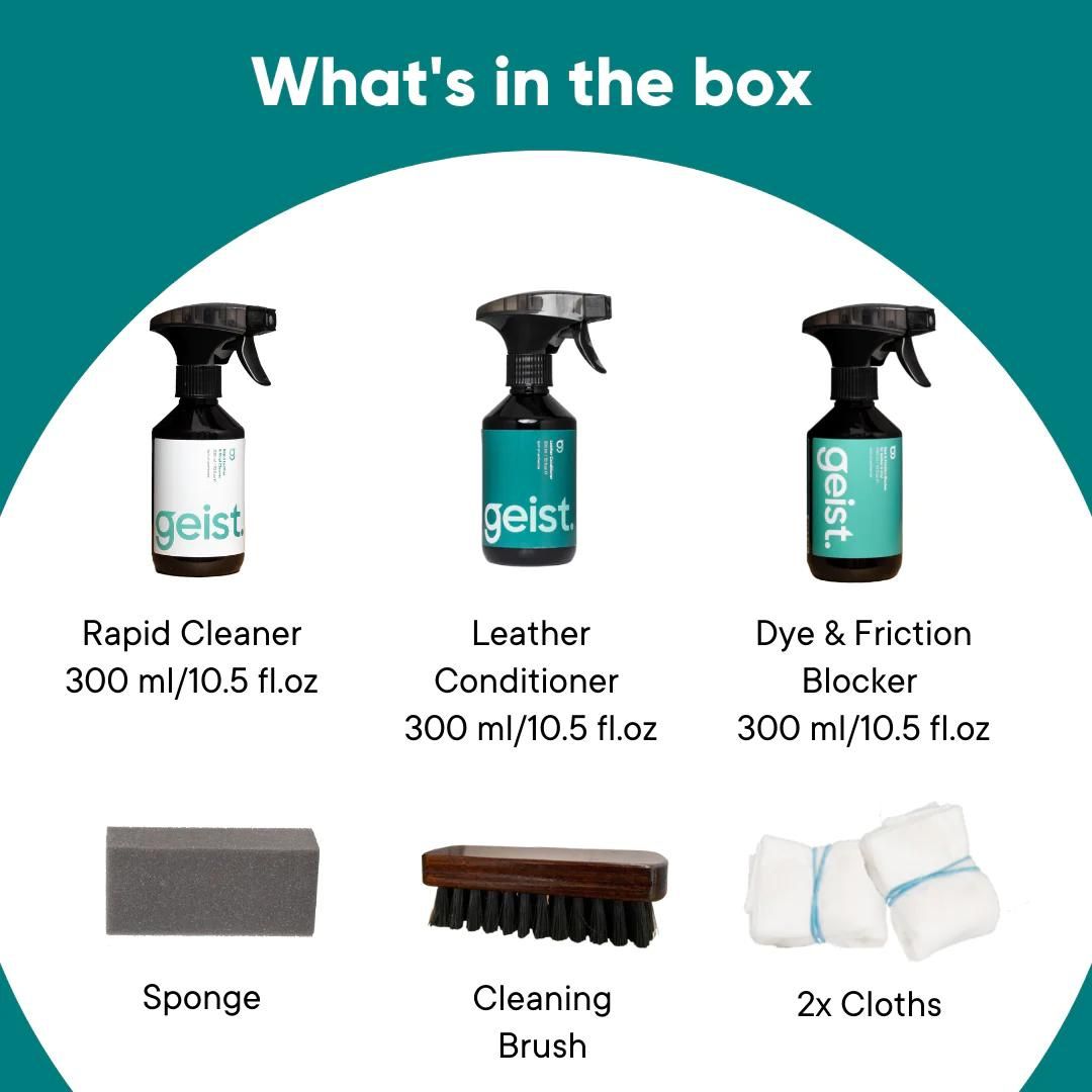 Geist 3 Plus Care Kit for Leather & Vinyl (Older than 3 years)-Leather Coating-Geist-3 Plus Care Kit-Detailing Shed