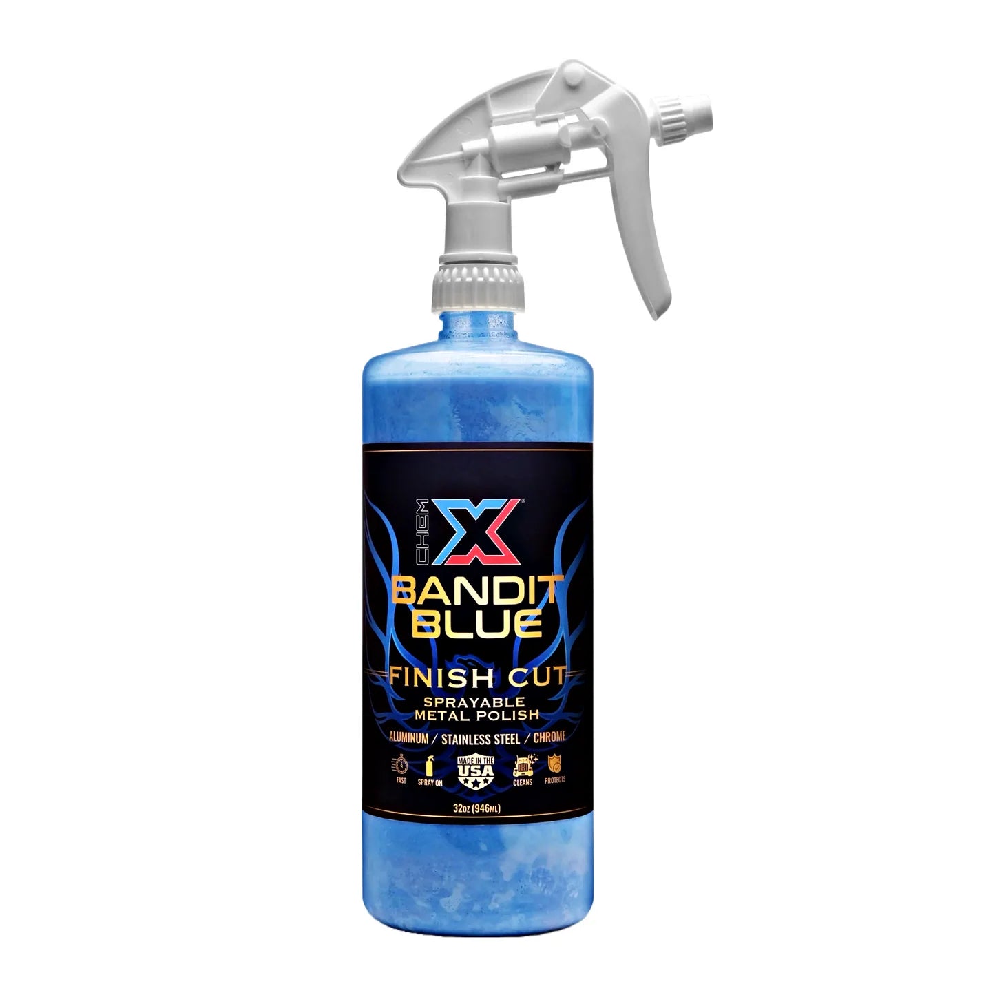 Chem-X Bandit Blue: Finish Cut Sprayable Metal Polish